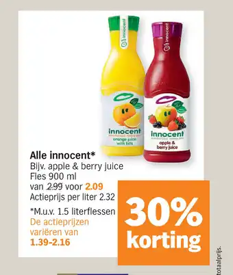 Albert Heijn Alle innocent 900 ml aanbieding