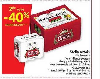 Intermarché Stella Artois Pils Premium aanbieding