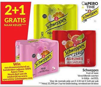 Intermarché Schweppes Fruit Of Tonic aanbieding