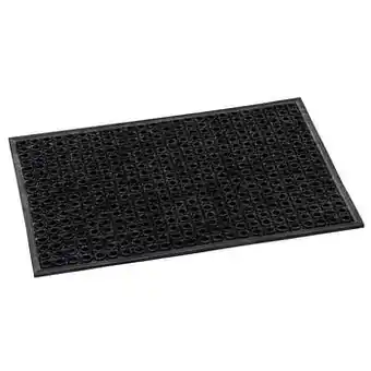 Leen Bakker Mat Lizzy - zwart - 48x62 cm - Leen Bakker aanbieding