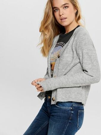 Berca Shoes Only Trui Only Pull Grote Knoppen - Grijs aanbieding