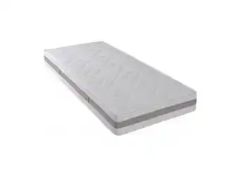 Matelas Jaritex PU silver à ressorts ensachés coloris blanc et gris-180x210 cm-Moyen