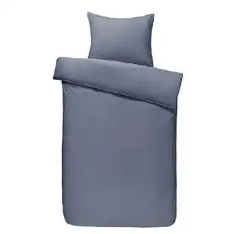 Leen Bakker Comfort dekbedovertrek Ryan - grijsblauw - 140x200/220 cm - Leen Bakker aanbieding