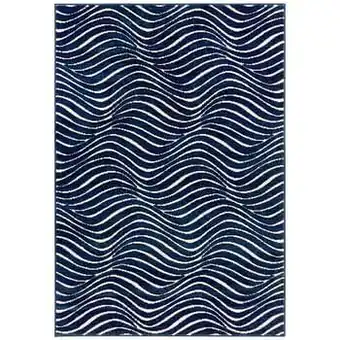 Leen Bakker Tapijt Ugie - blauw - 120x170 cm - Leen Bakker aanbieding