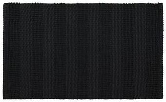HEMA HEMA Badmat 50x80 Strepen Zwart (zwart) aanbieding