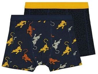 HEMA HEMA Kinderboxers Katoen/stretch Cheetah - 2 Stuks Multi (multi) aanbieding