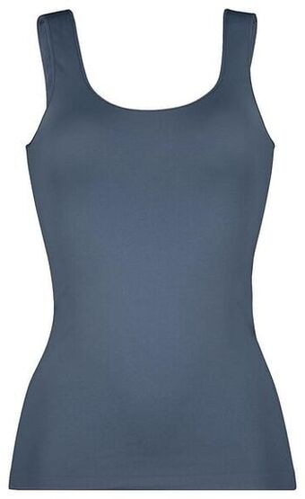 HEMA HEMA Dameshemd Naadloos Micro Middenblauw (middenblauw) aanbieding