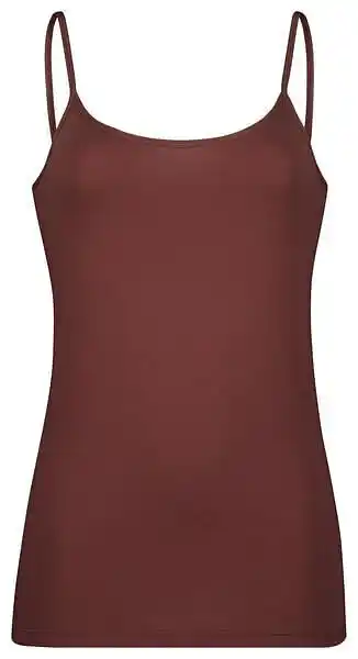HEMA HEMA Dameshemd Spaghettibandjes Katoen/stretch Terra (terra) aanbieding
