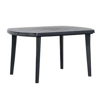 Leen Bakker Jardin tafel Elise - grijs - 137x90x73 cm - Leen Bakker aanbieding