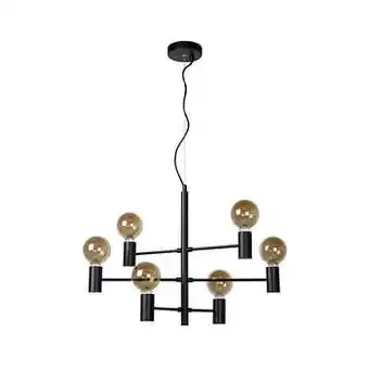 Leen Bakker Lucide hanglamp Leanne - zwart - 65x32x175 cm - Leen Bakker aanbieding