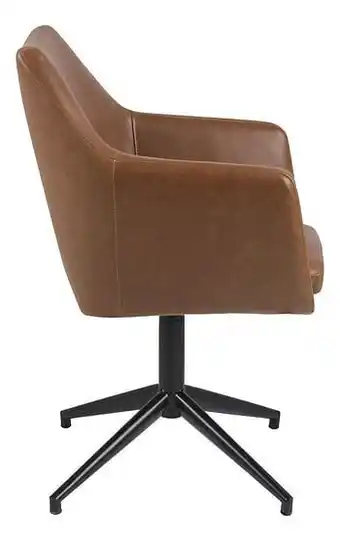 Bureaustoel Nora lederlook cognac