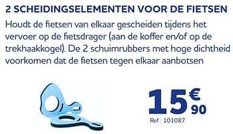 Auto5 2 scheidingselementen voor de fietsen aanbieding