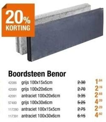 Cevo Boordsteen benor aanbieding