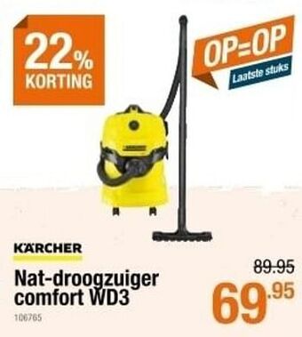 Cevo Kärcher nat-droogzuiger comfort wd3 aanbieding