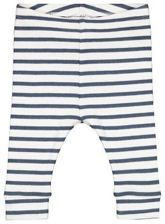 HEMA HEMA Newborn Legging Rib Strepen Blauw (blauw) aanbieding