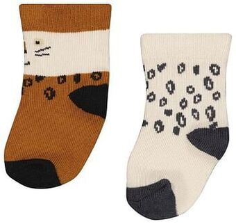 HEMA HEMA Babysokken Met Bamboe - 2 Paar Bruin (bruin) aanbieding