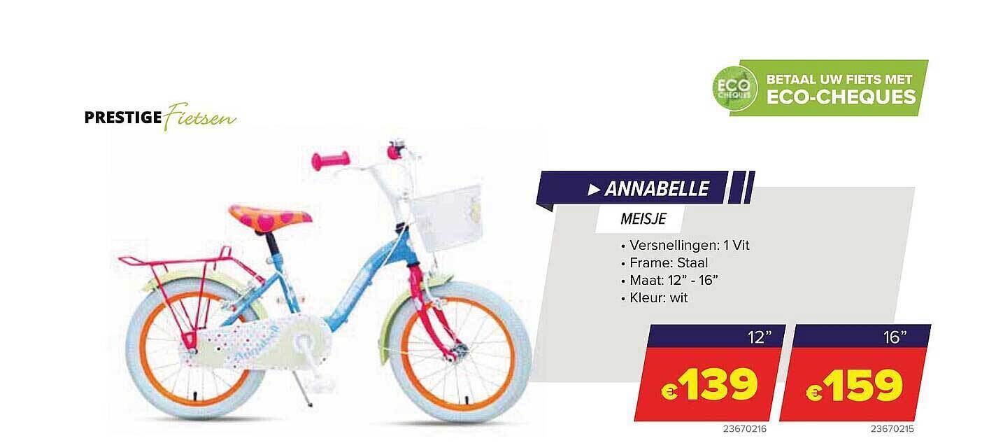 Annabelle Meisje Prestige Fietsen promotie bij Euroshop