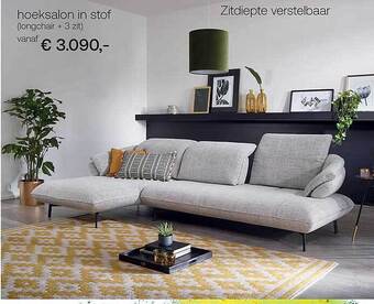 Meubelen Jonckheere Hoeksalon In Stof aanbieding
