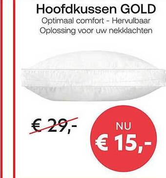 Hoofdkussen Gold