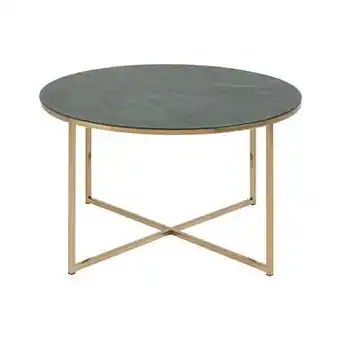 Leen Bakker Salontafel Ostana - groen/goudkleur - 45x80 cm - Leen Bakker aanbieding