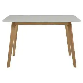Leen Bakker Eettafel Aalborg rechthoekig - wit - Leen Bakker aanbieding