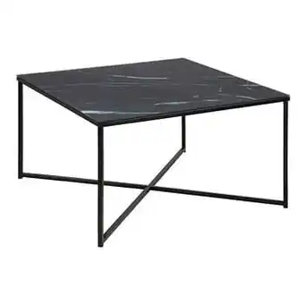 Leen Bakker Salontafel Ostana - zwart - 80x80x45 cm - Leen Bakker aanbieding