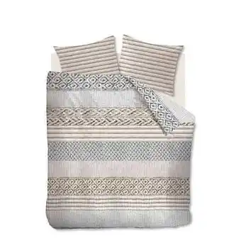 Leen Bakker Ambiante dekbedovertrek Britta - zand - 240x200/220 cm - Leen Bakker aanbieding