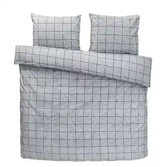 Leen Bakker Comfort dekbedovertrek Seppe - grijs - 200x200/220 cm - Leen Bakker aanbieding