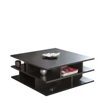Leen Bakker Symbiosis salontafel Ligarda - zwart - 30,8x70x70 cm - Leen Bakker aanbieding