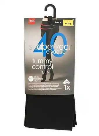 HEMA HEMA Panty Zonder Tailleband 40 Denier Zwart (zwart) aanbieding