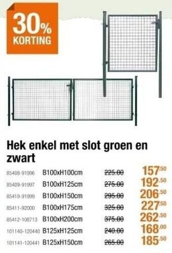 Cevo Hek enkel met slot aanbieding