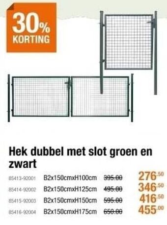 Cevo Hek dubbel met slot aanbieding