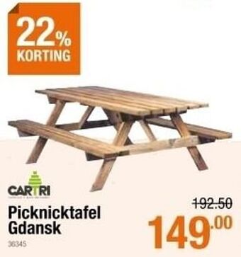 Cevo Picknicktafel gdansk aanbieding
