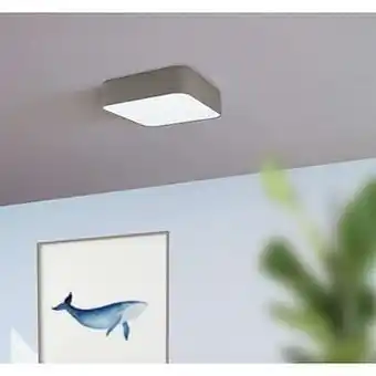 EGLO plafondlamp Pasteri Square - wit/taupe - Leen Bakker