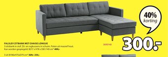 Jysk Falslev Zitbank Met Chaise Longue aanbieding