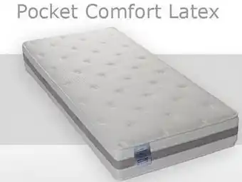 De Matrassen Gigant Matelas Jaritex à ressorts ensachés et latex 100x200 cm coloris blanc et gris aanbieding