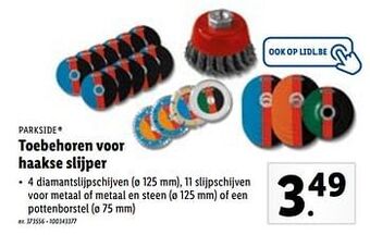 Lidl Toebehoren voor haakse slijper aanbieding