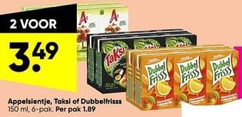 Appelsientje taksi of dubbelfrisss