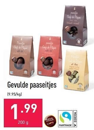 ALDI Gevulde paaseitjes aanbieding