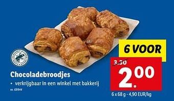 Lidl Chocoladebroodjes aanbieding