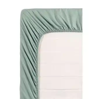 Leen Bakker Ambiante hoeslaken - groen - 180x200 cm - Leen Bakker aanbieding