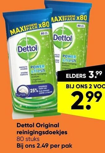 Big Bazar Dettol original reinigingsdoekjes aanbieding