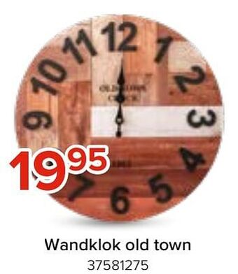 Wandklok old town