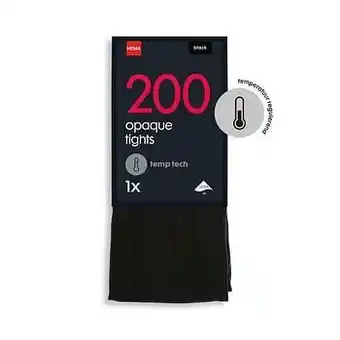 HEMA Panty Temptech 200denier Zwart (zwart)
