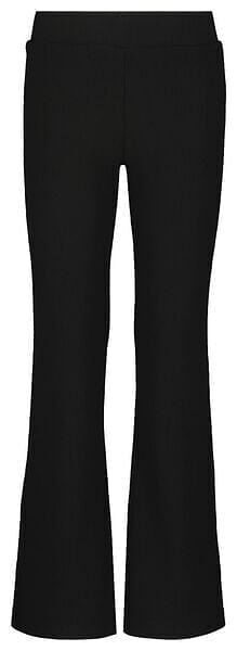 HEMA HEMA Kinderlegging Flared Rib Zwart (zwart) aanbieding