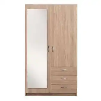 Leen Bakker Kleerkast Varia 2-deurs - licht eikenkleur - 175x97x50 cm - Leen Bakker aanbieding