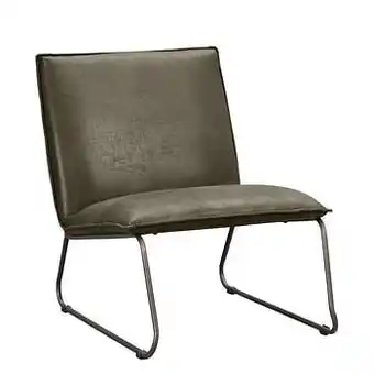 Leen Bakker Fauteuil Cooper - leatherlook - olijfgroen - Leen Bakker aanbieding