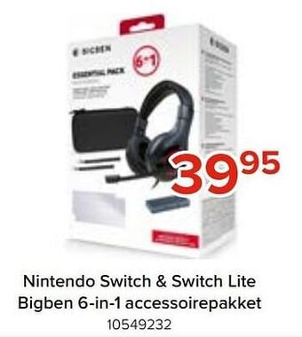 Nintendo switch + switch lite bigben 6-in-1 accessoirepakket