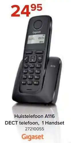 Euroshop Gigaset huistelefoon a116 dect telefoon, 1 handset aanbieding