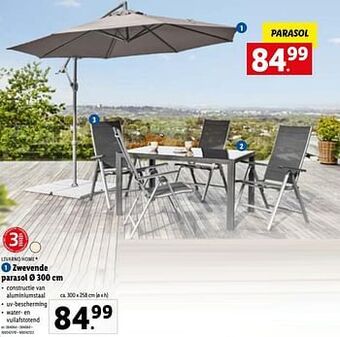 Lidl Zwevende parasol aanbieding